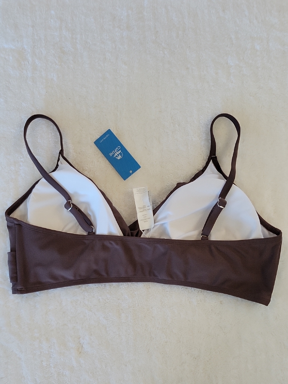 Cupshe Women's Brown Twisted Top High Waisted Botton Bikini Set Size XXL NWT - Picture 8 of 10